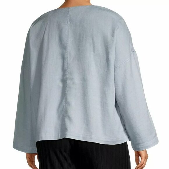 NWT $278 Boxy Heavyweight Organic Linen Dawn Jacket Size Large - Picture 3 of 4